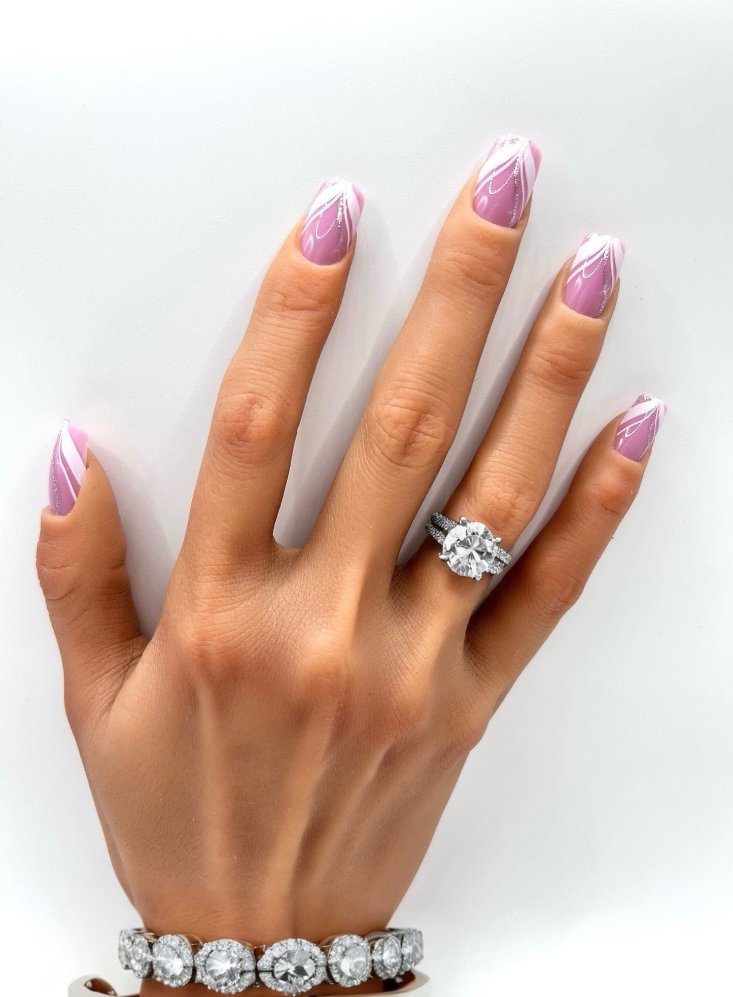 Glitter Glam Frenchie Mani in Minutes Press on Nails