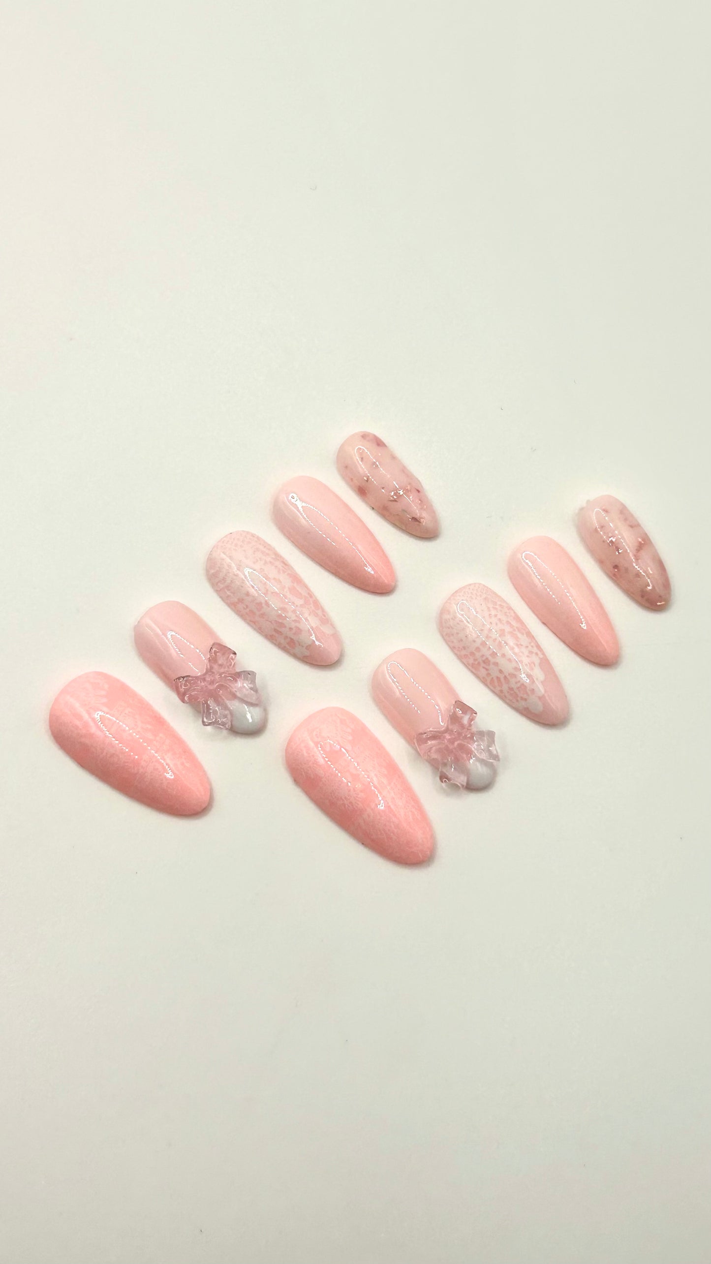 Blush Bloom Glam Handcrafted Mani in Minutes Press on Nails - LIMITED EDITION
