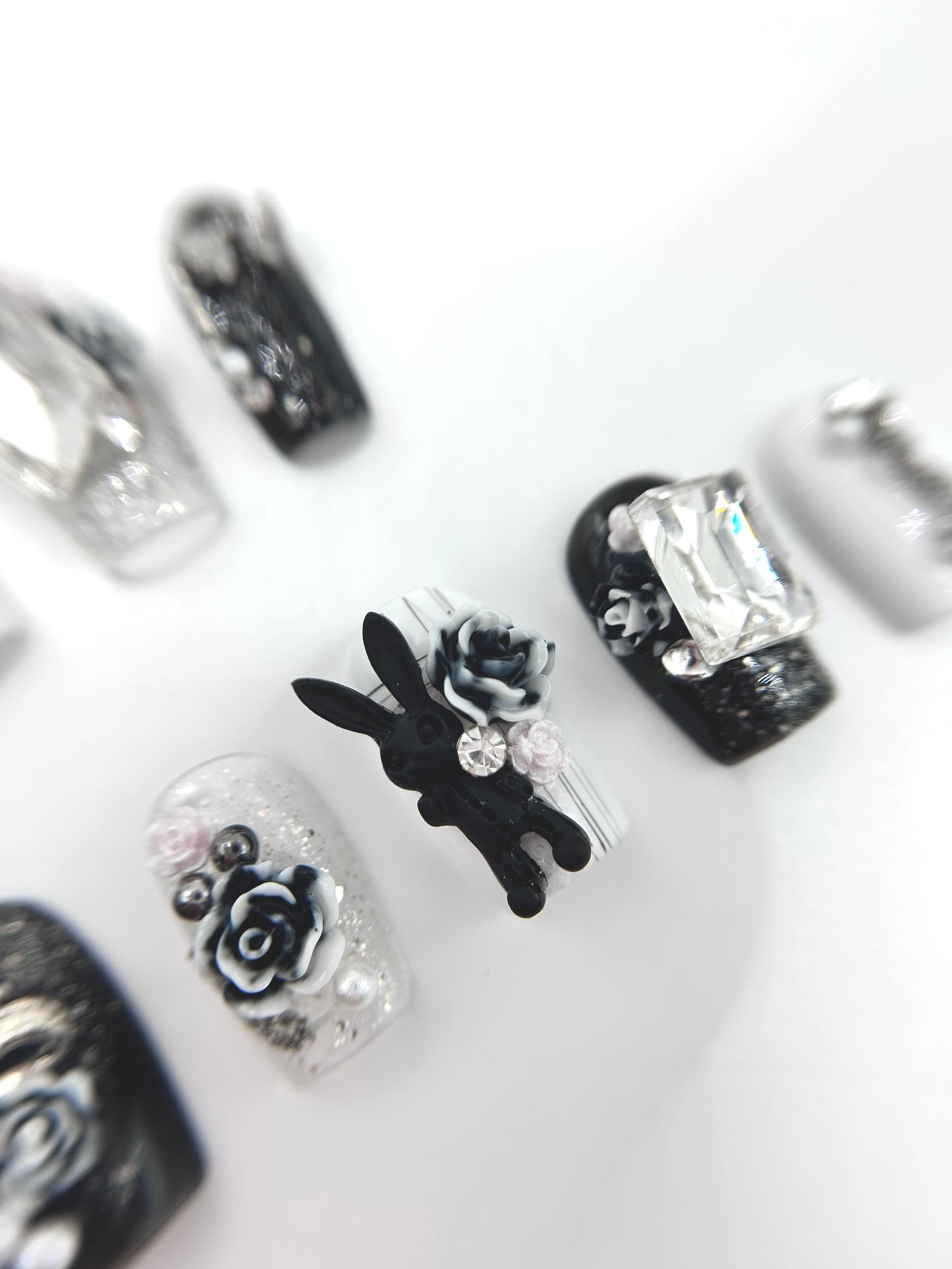 Dark Elegance Handcrafted Mani in Minutes Press on Nails