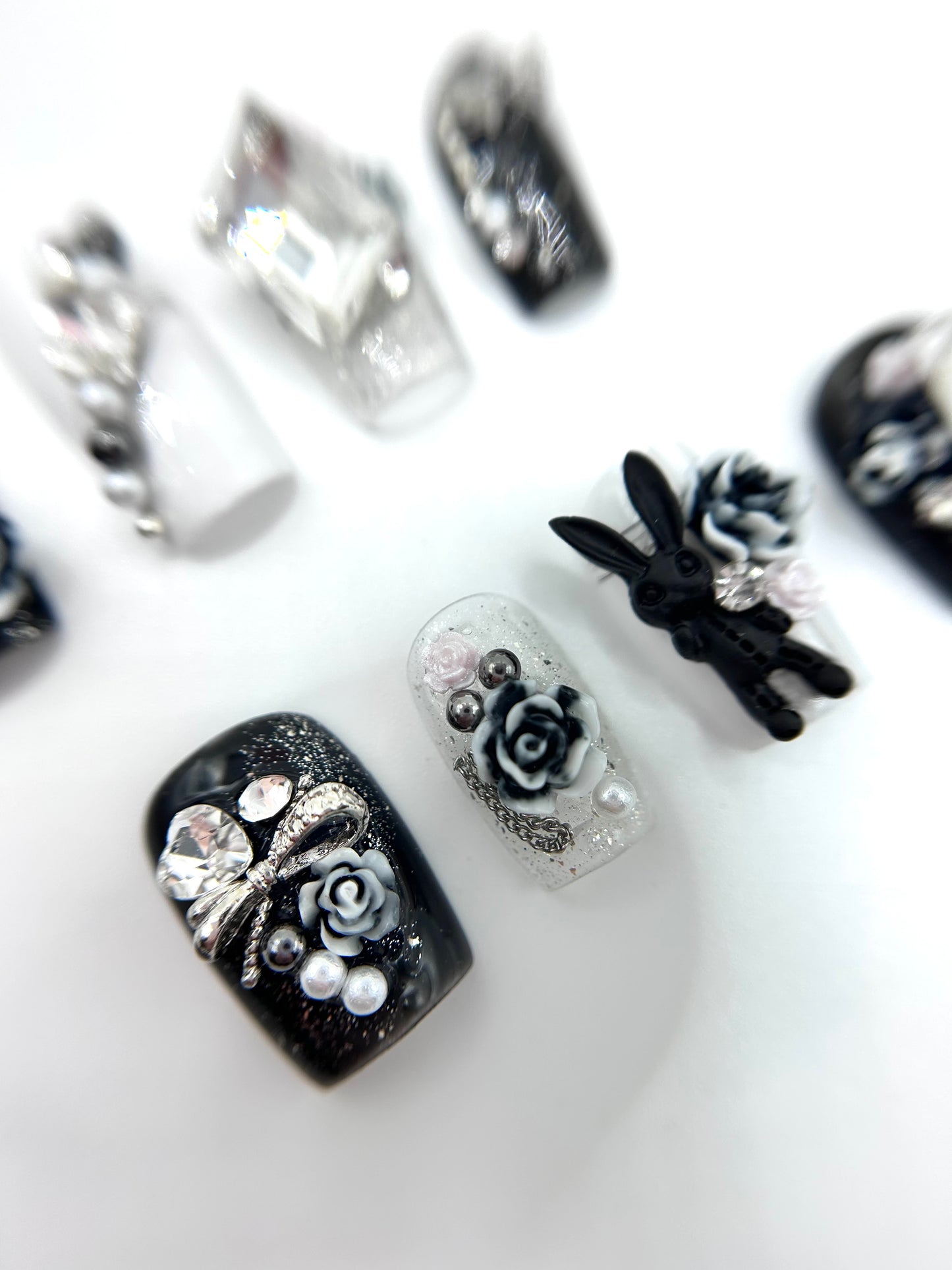 Dark Elegance Handcrafted Mani in Minutes Press on Nails