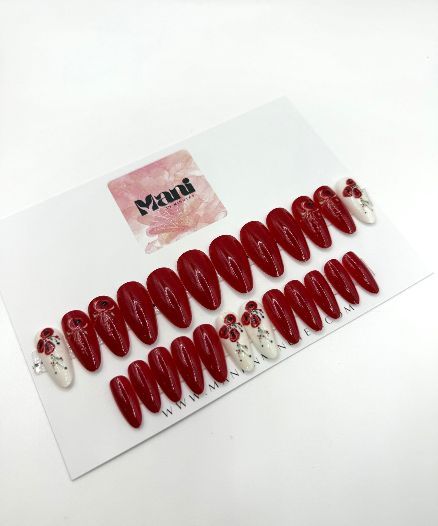 Roses and Roses Mani in Minutes Press on Nails