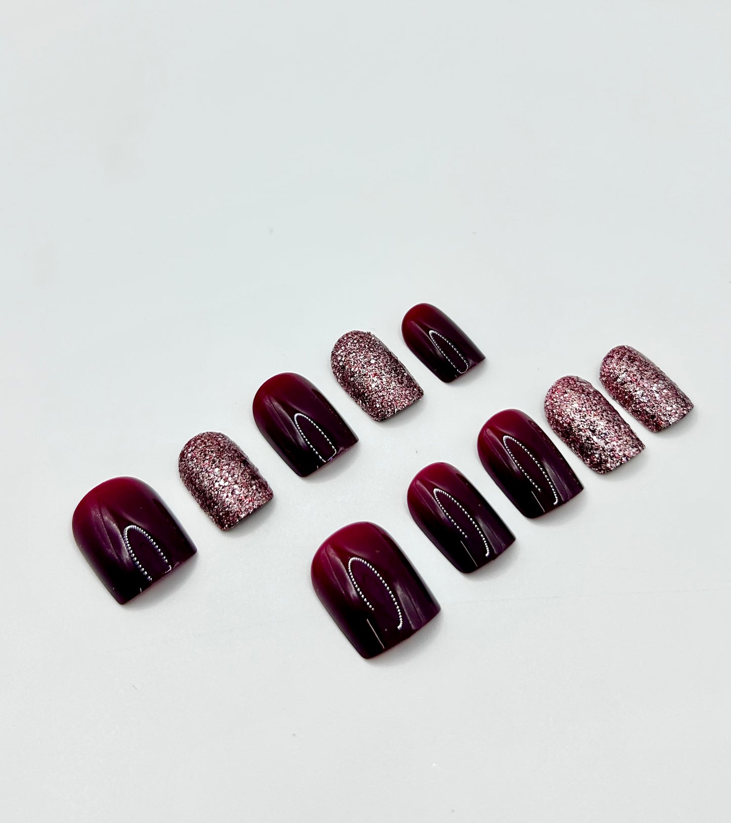 Wine and Shine Mani in Minutes Press on Nails
