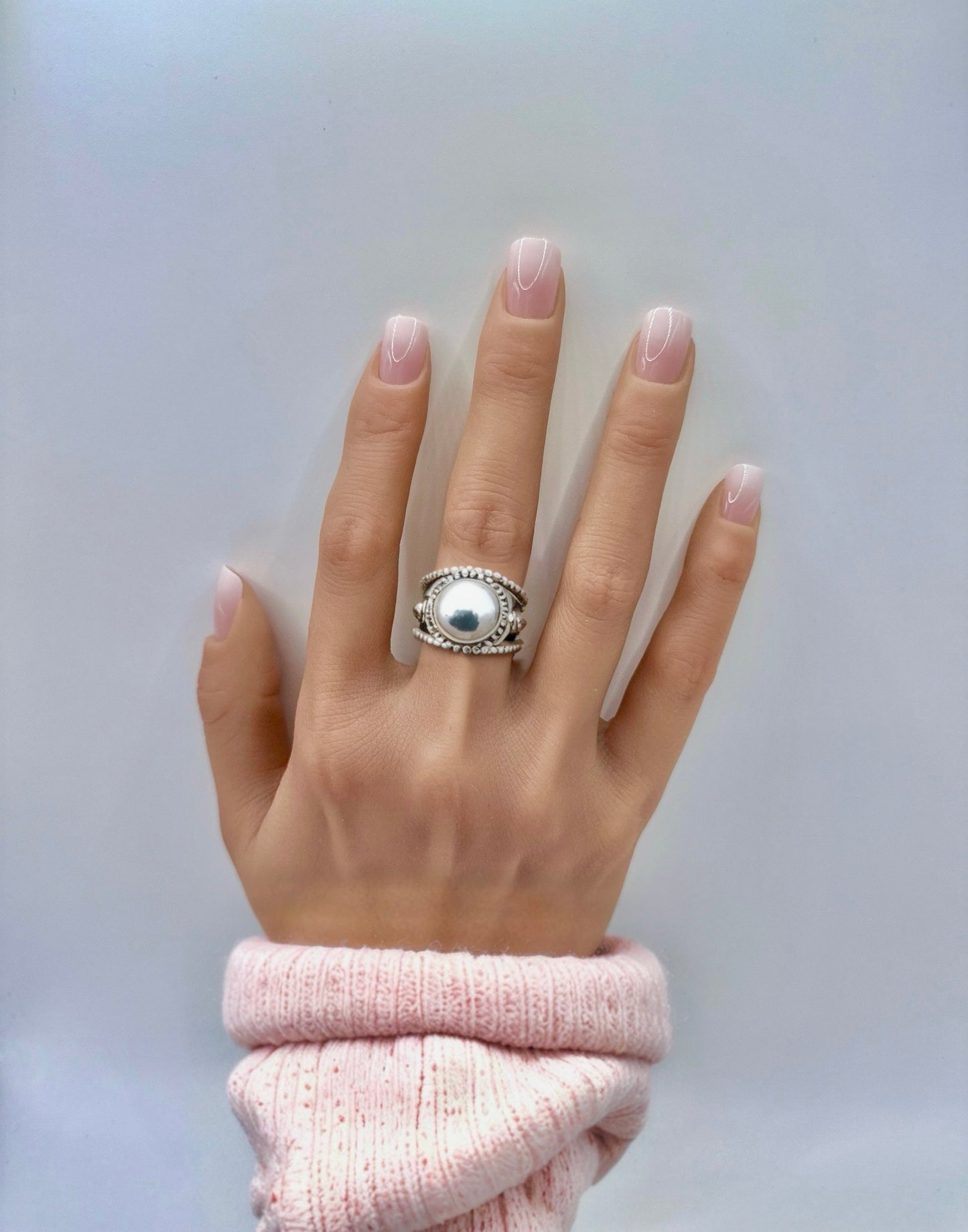 Subtle Ombre press-on nails – neutral pink nude gradient nail set by Mani in Minutes