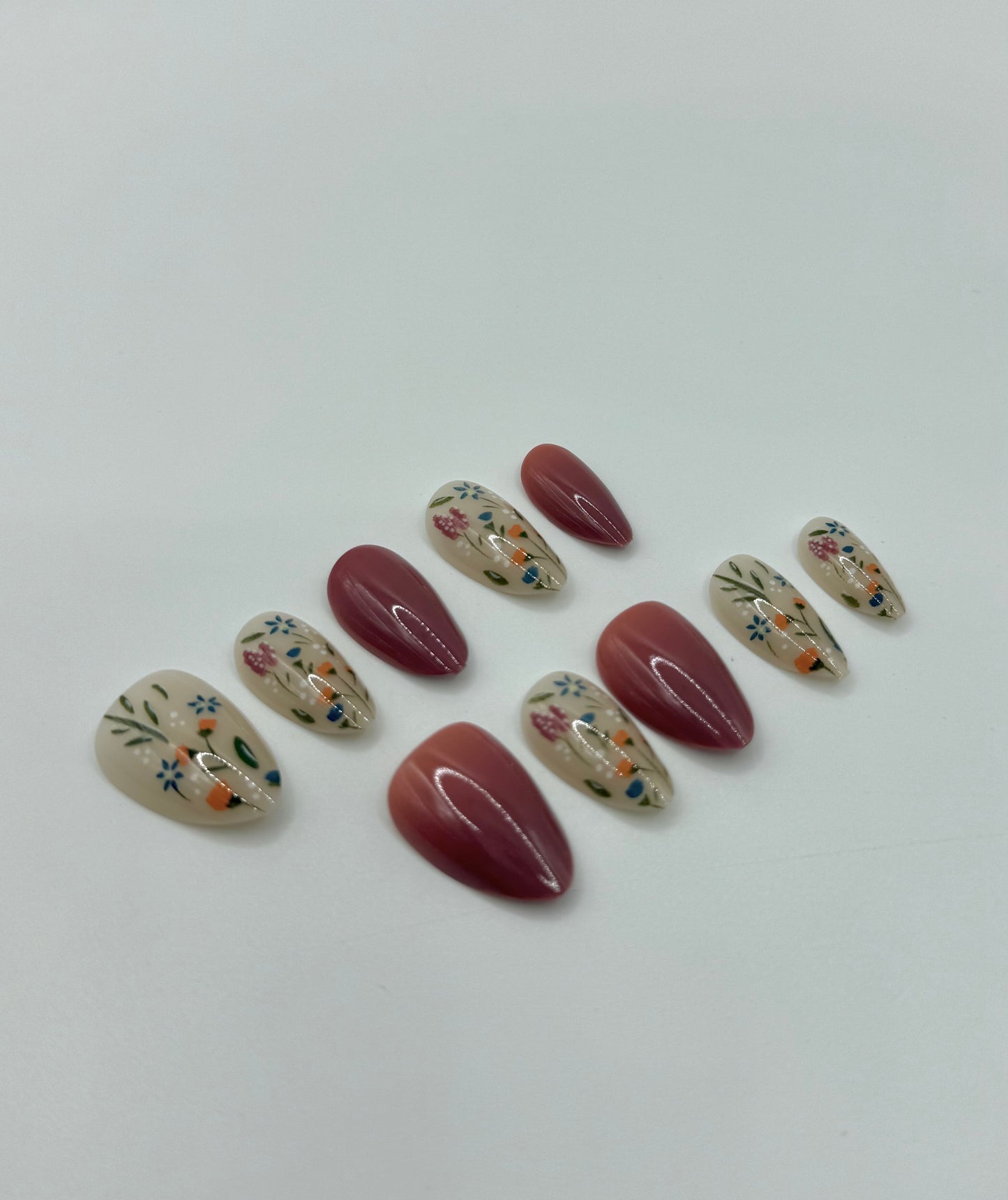 Maple Blossom Mani in Minutes Press on Nails