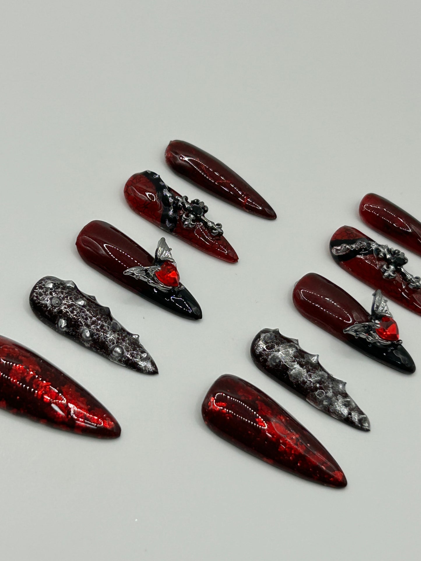 Gothic Romance Handcrafted Mani in Minutes Press on Nails