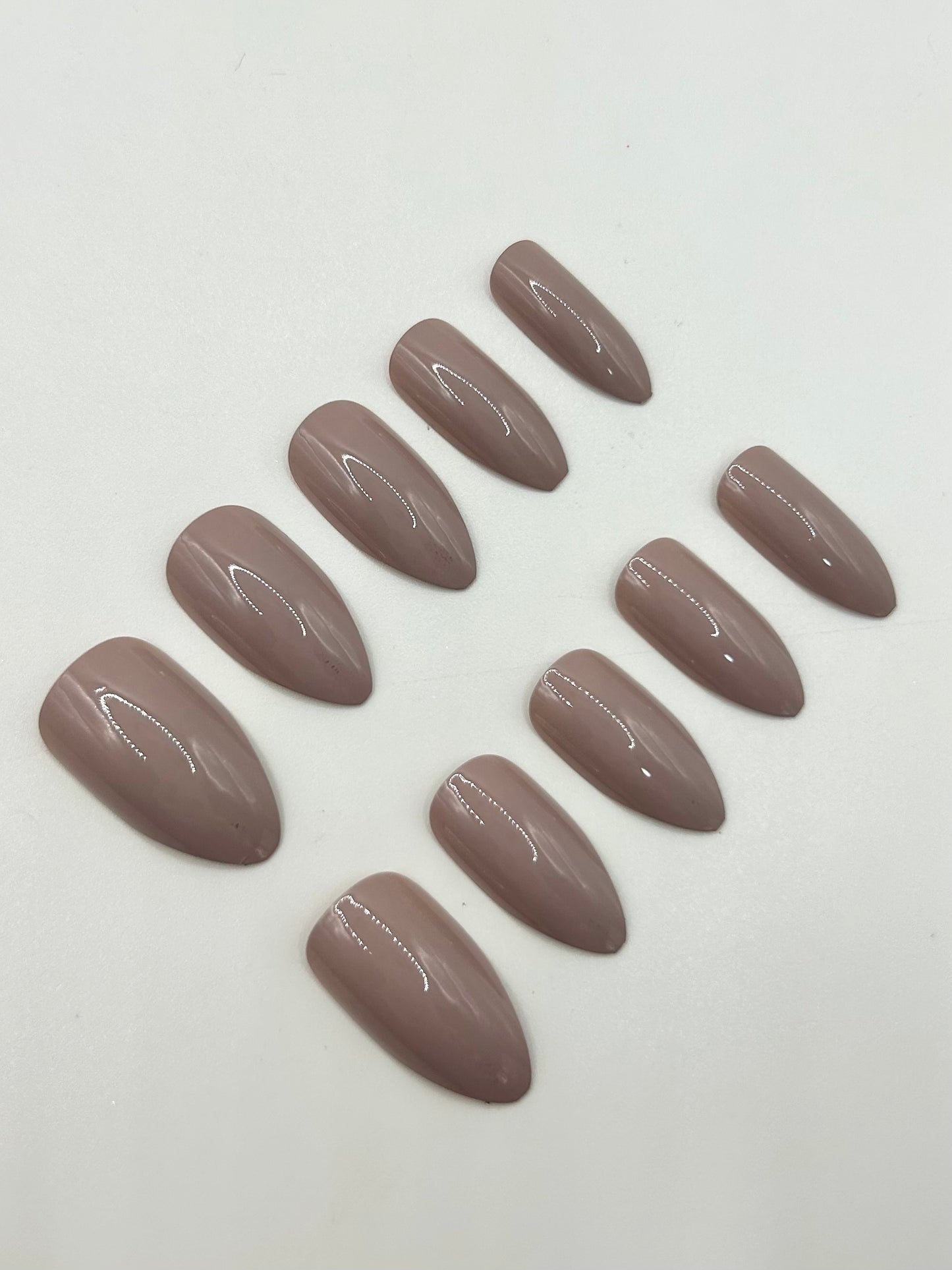Almond Latte Mani in Minutes Press on Nails