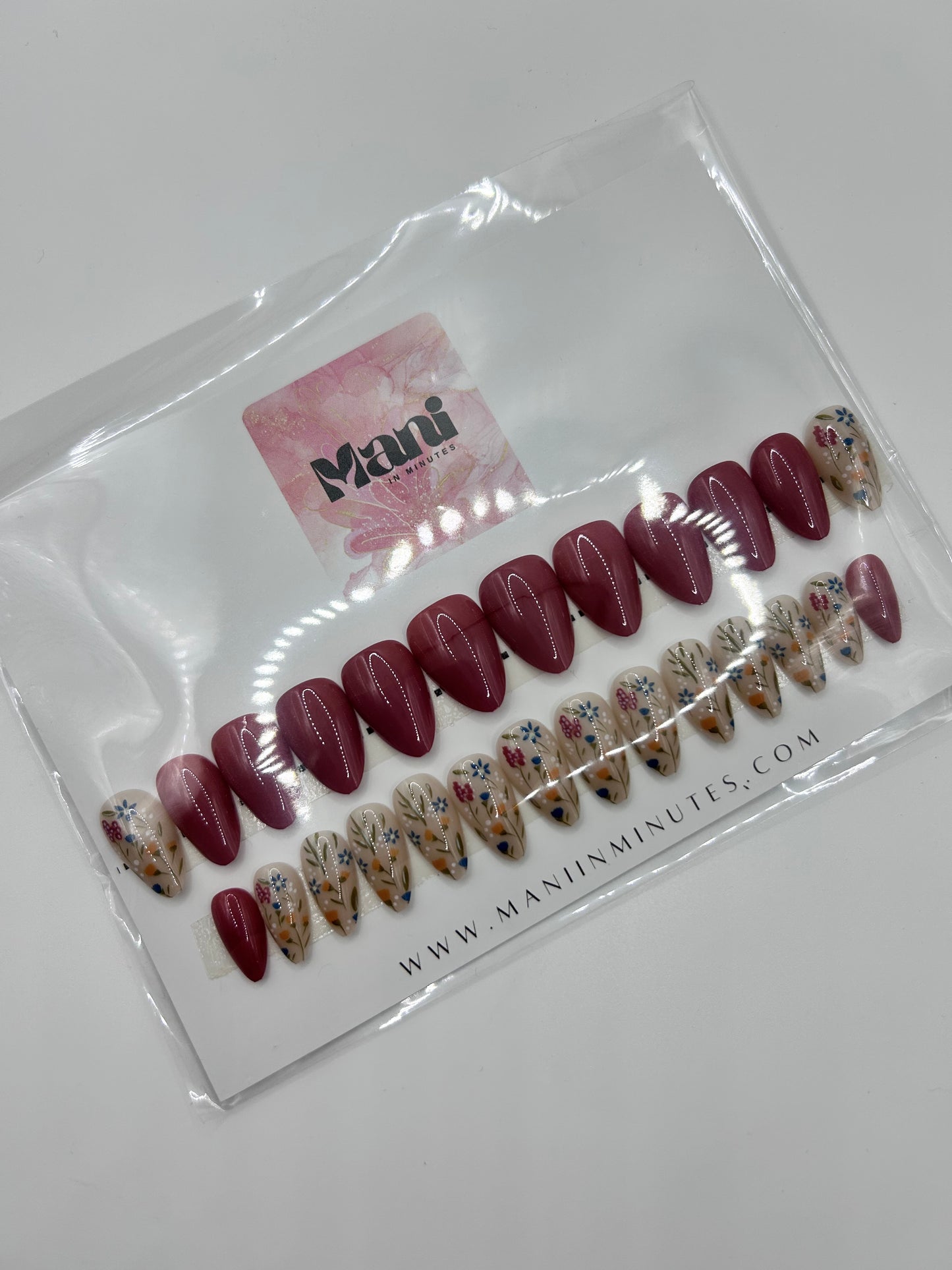 Maple Blossom Mani in Minutes Press on Nails