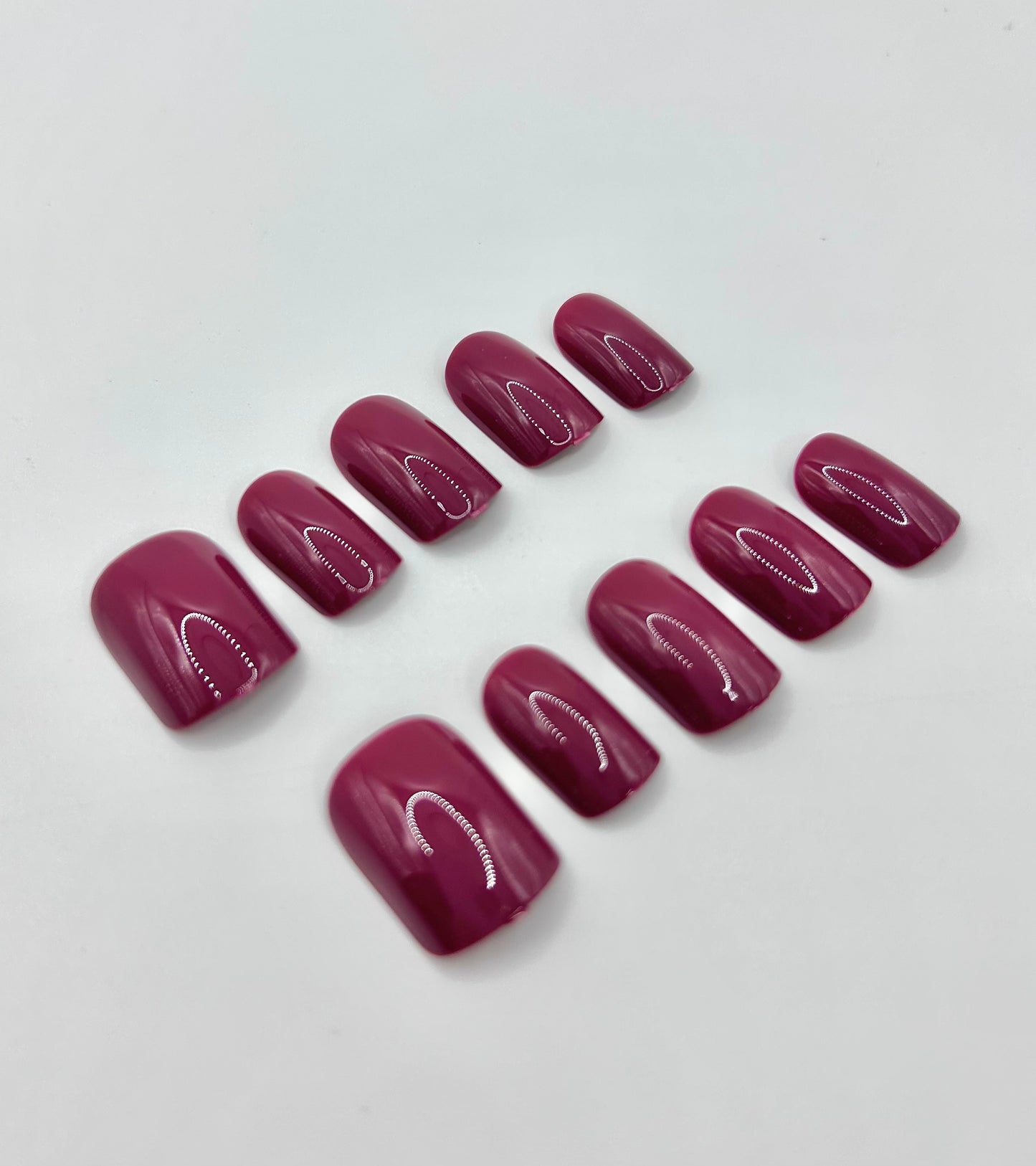 Rich Fig Mani in Minutes Press on Nails