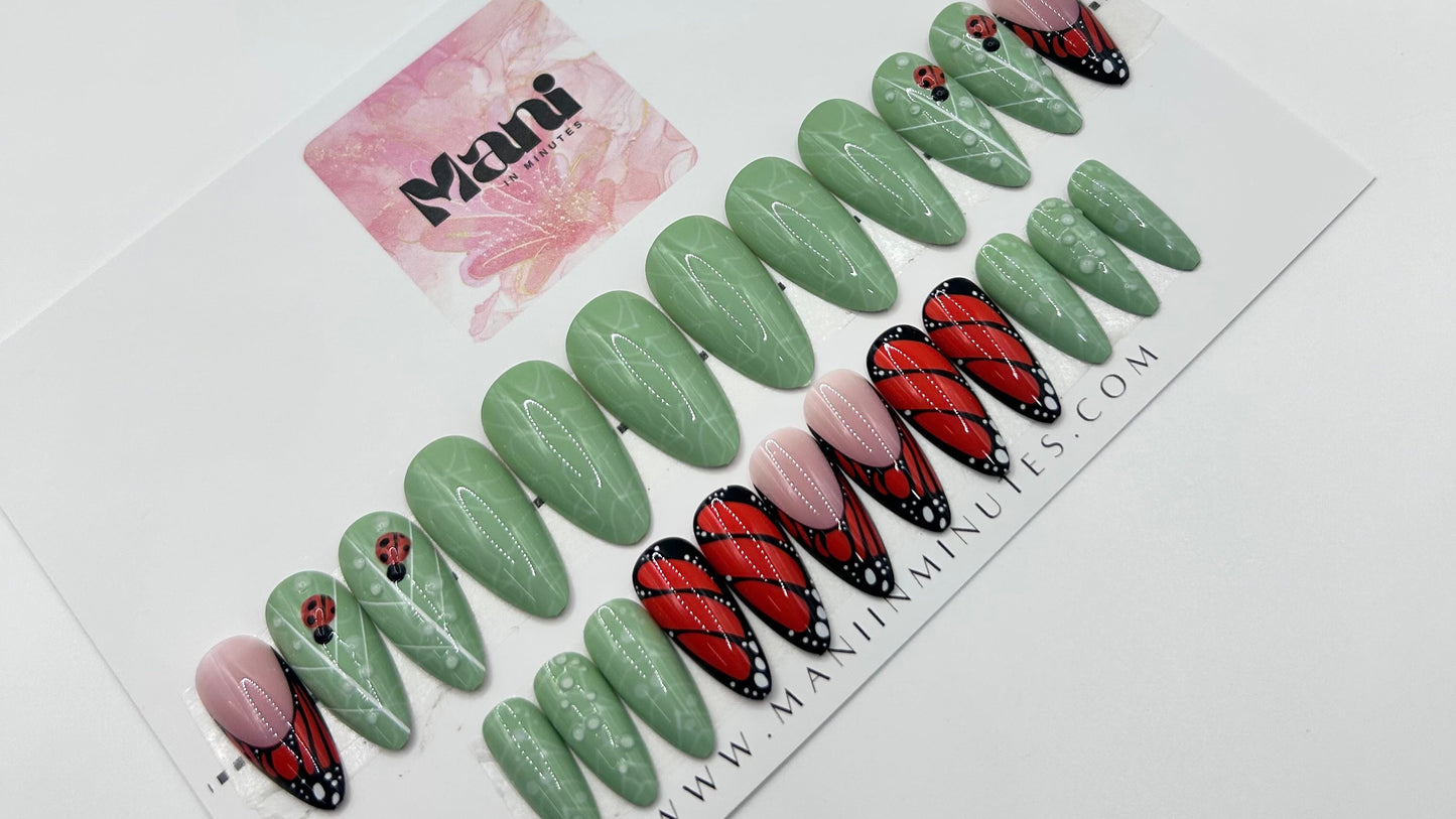 Flutterbug Mani in Minutes Press on Nails