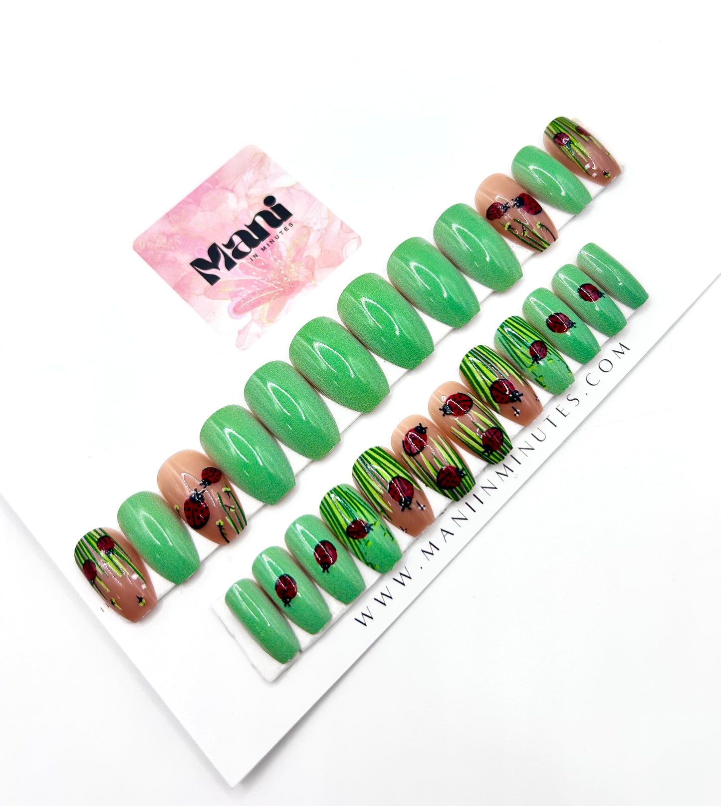 Lovebug Ladybug Mani in Minutes Press on Nails