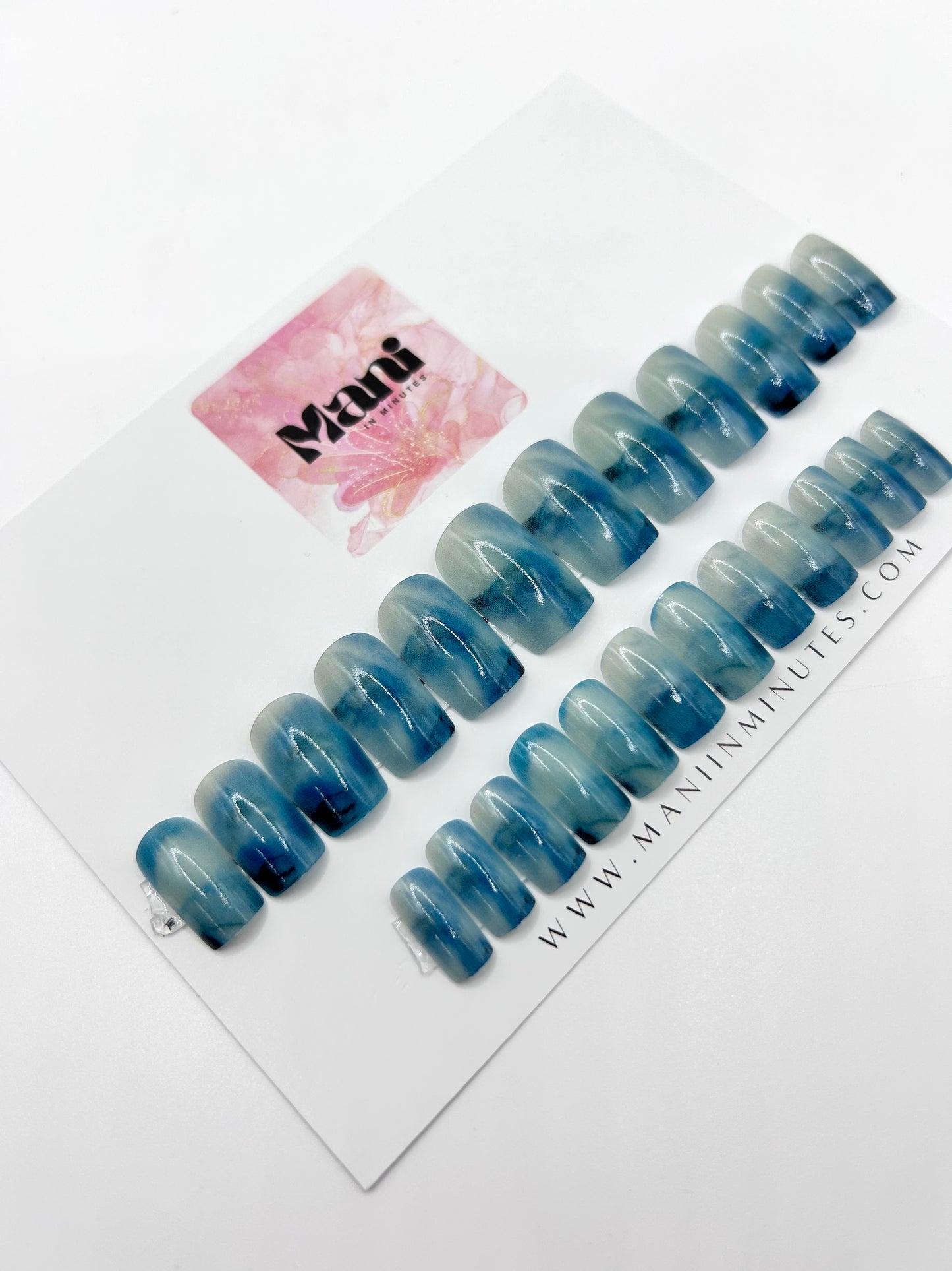 Blue Marble Magic Mani in Minutes Press on Nails