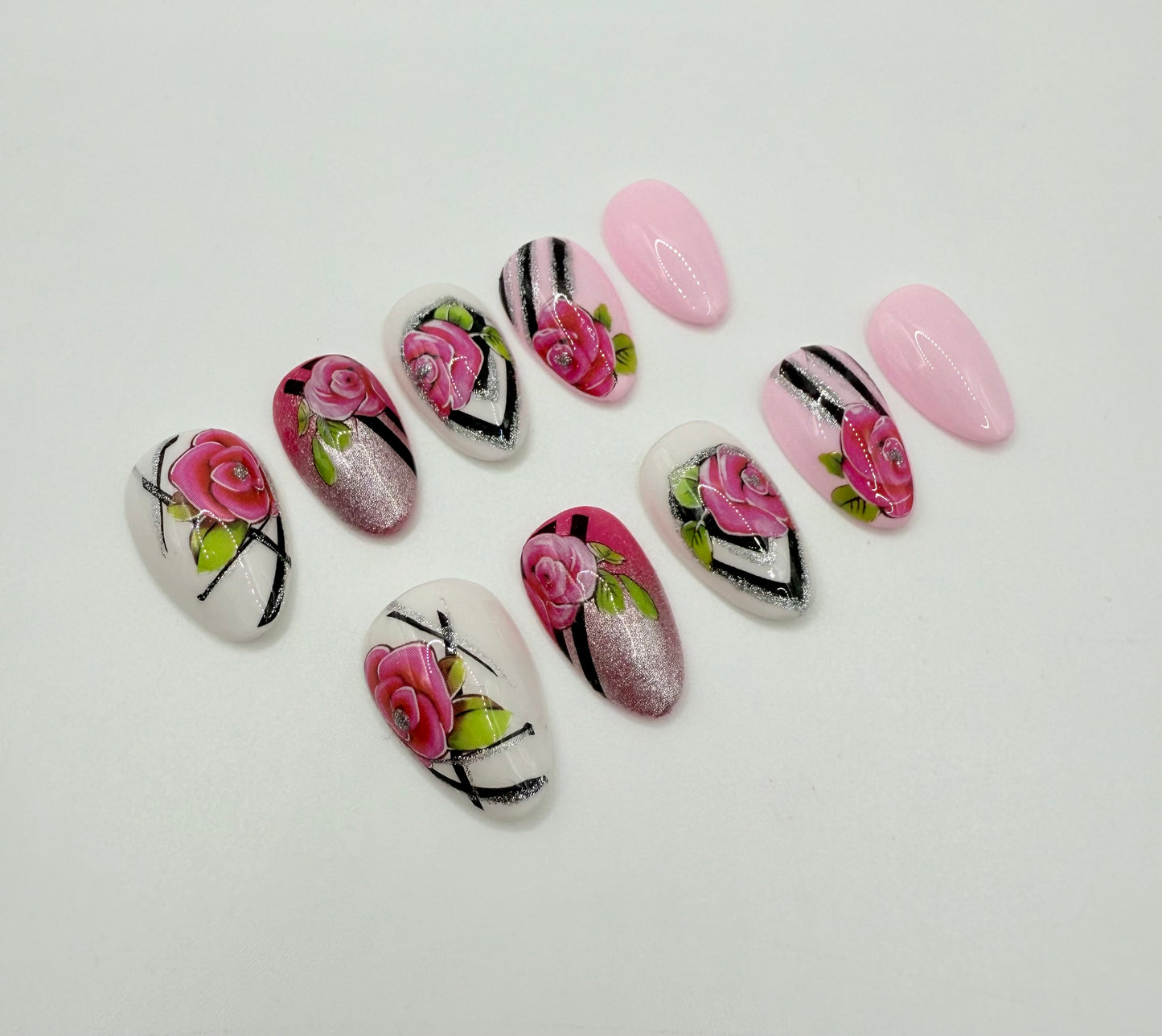 Rose About Town Handcrafted Mani in Minutes Press on Nails