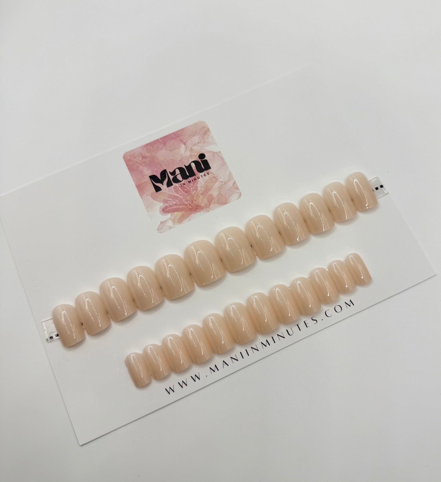 Silk Slip sheer nude press-on nails with natural glossy finish – Mani in Minutes