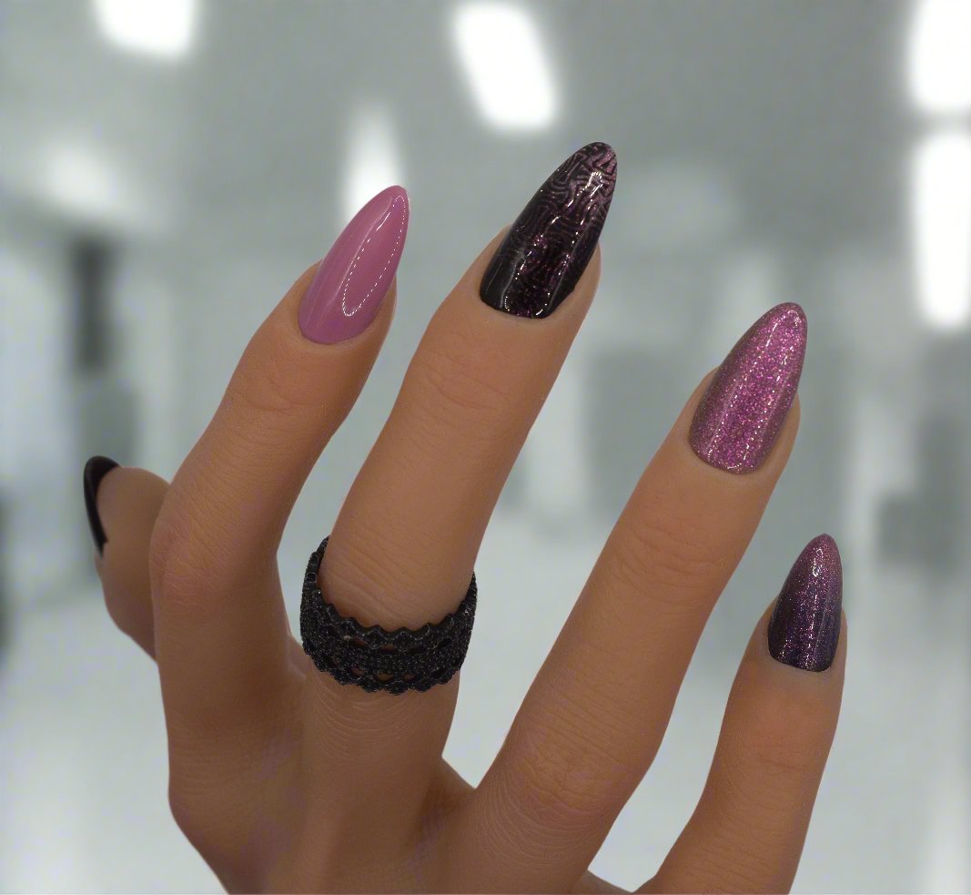 Plum Eclipse Handcrafted Mani in Minutes Press on Nails