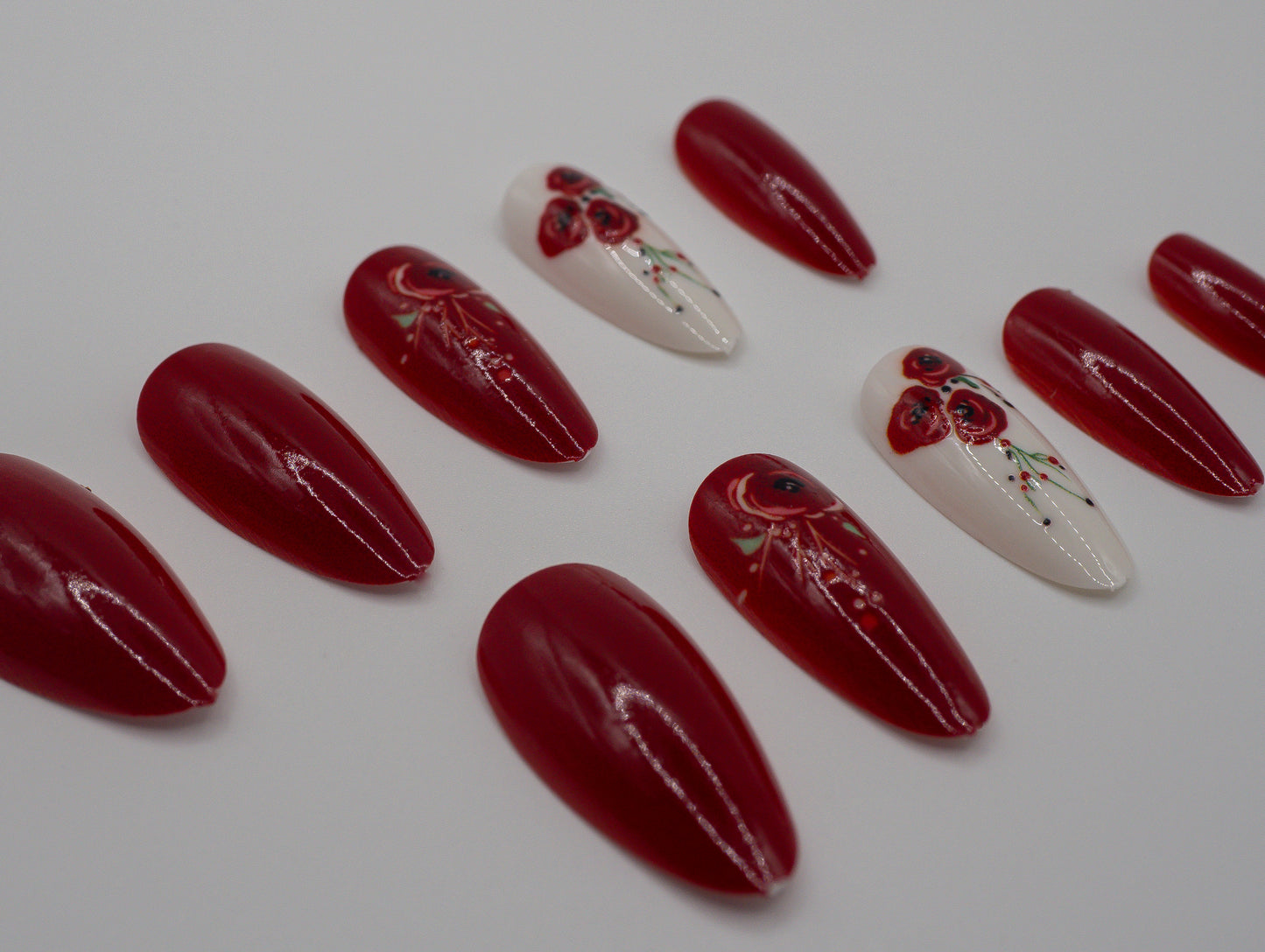 Roses and Roses Mani in Minutes Press on Nails