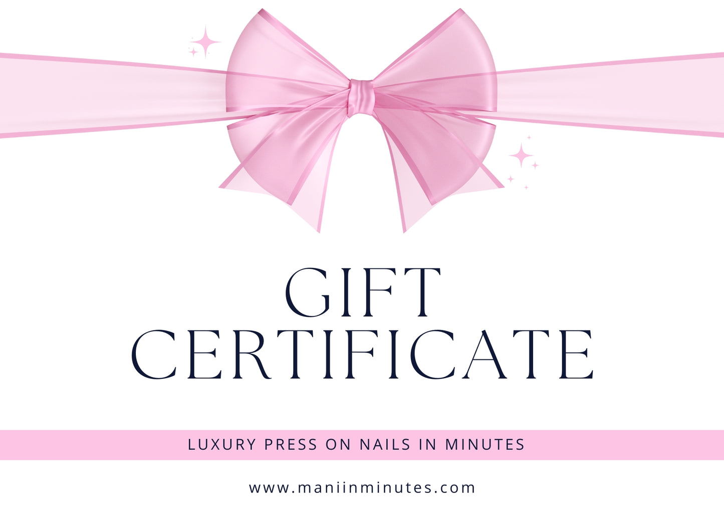 Mani In Minutes Gift Certificate