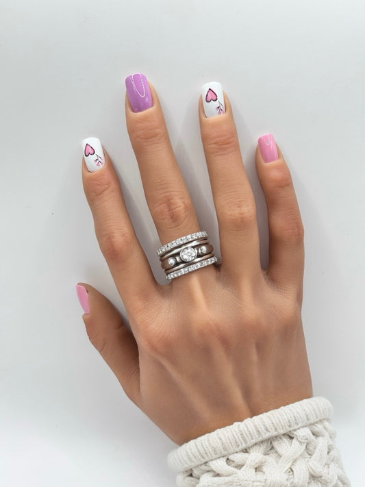Sweetheart Shade Mani in Minute Press on Nails