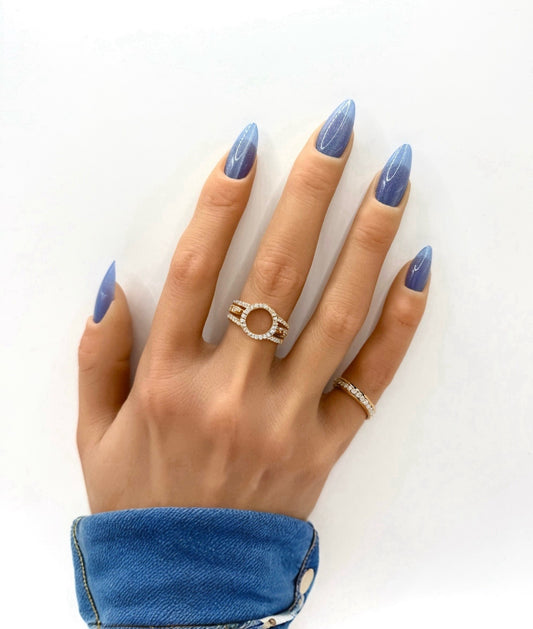 Blue Jean Baby Mani in Minutes Press on Nails