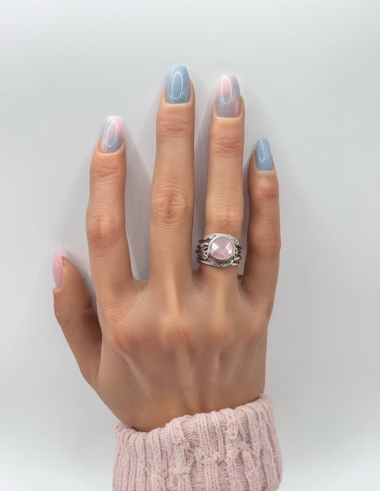 Marble Haze Mani in Minutes Press on Nails