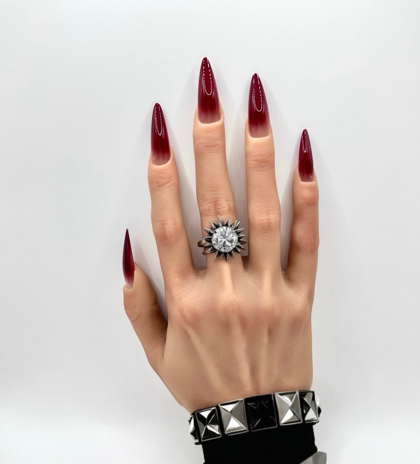 Cherry Ombre Mani in Minutes Press on Nails