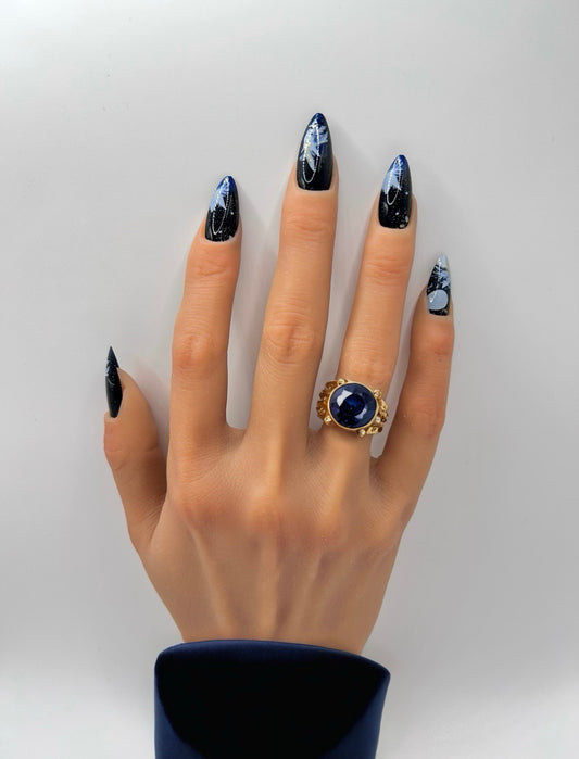 Blue Moon Mani in Minutes Press on Nails