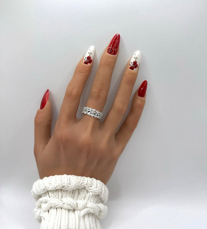 Roses and Roses Mani in Minutes Press on Nails
