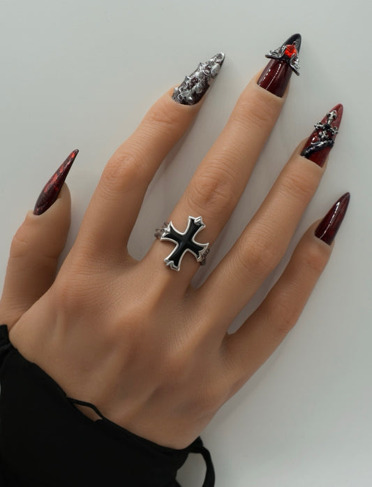 Gothic Romance Handcrafted Mani in Minutes Press on Nails