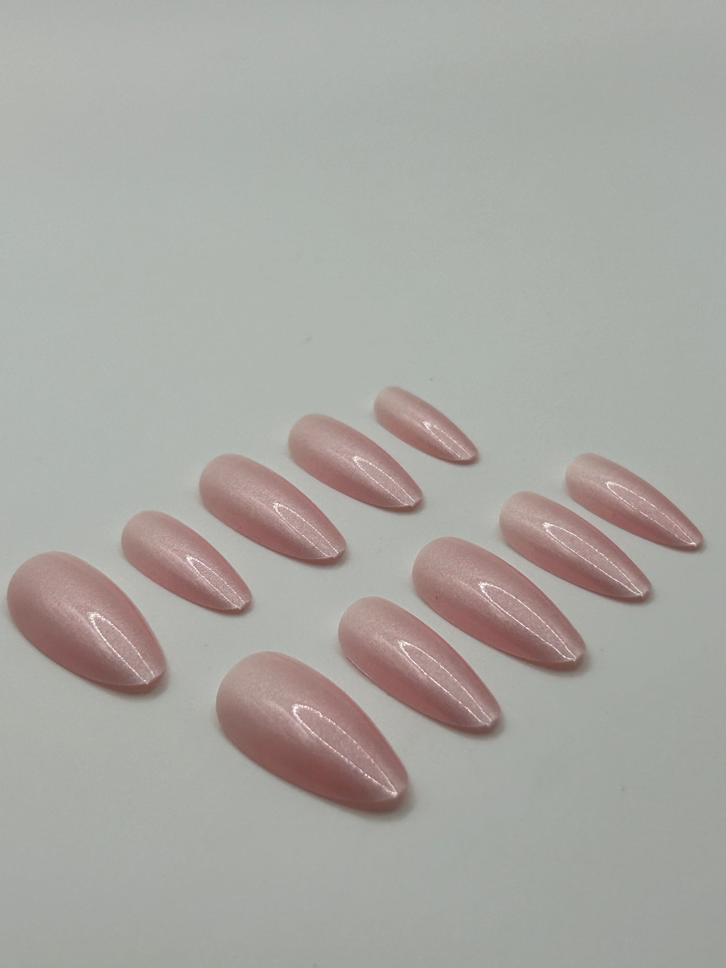 Shimmering Blush Mani in Minutes Press on Nails