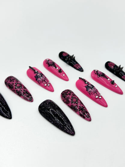Gloom and Bloom Handcrafted Mani in Minutes Press on Nails - LIMITED EDITION