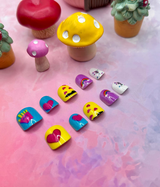 Mini Rainbow Bites Mani in Minutes Mini Press on Nails