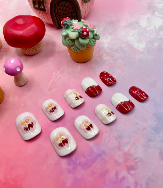 Mini Cherry Love Mani in Minutes Mini Press on Nails