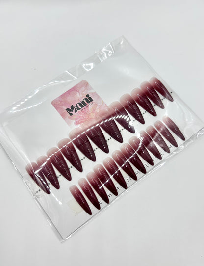 Cherry Ombre Mani in Minutes Press on Nails