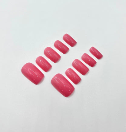 Strawberry Sorbet Mani in Minutes Press on Nails