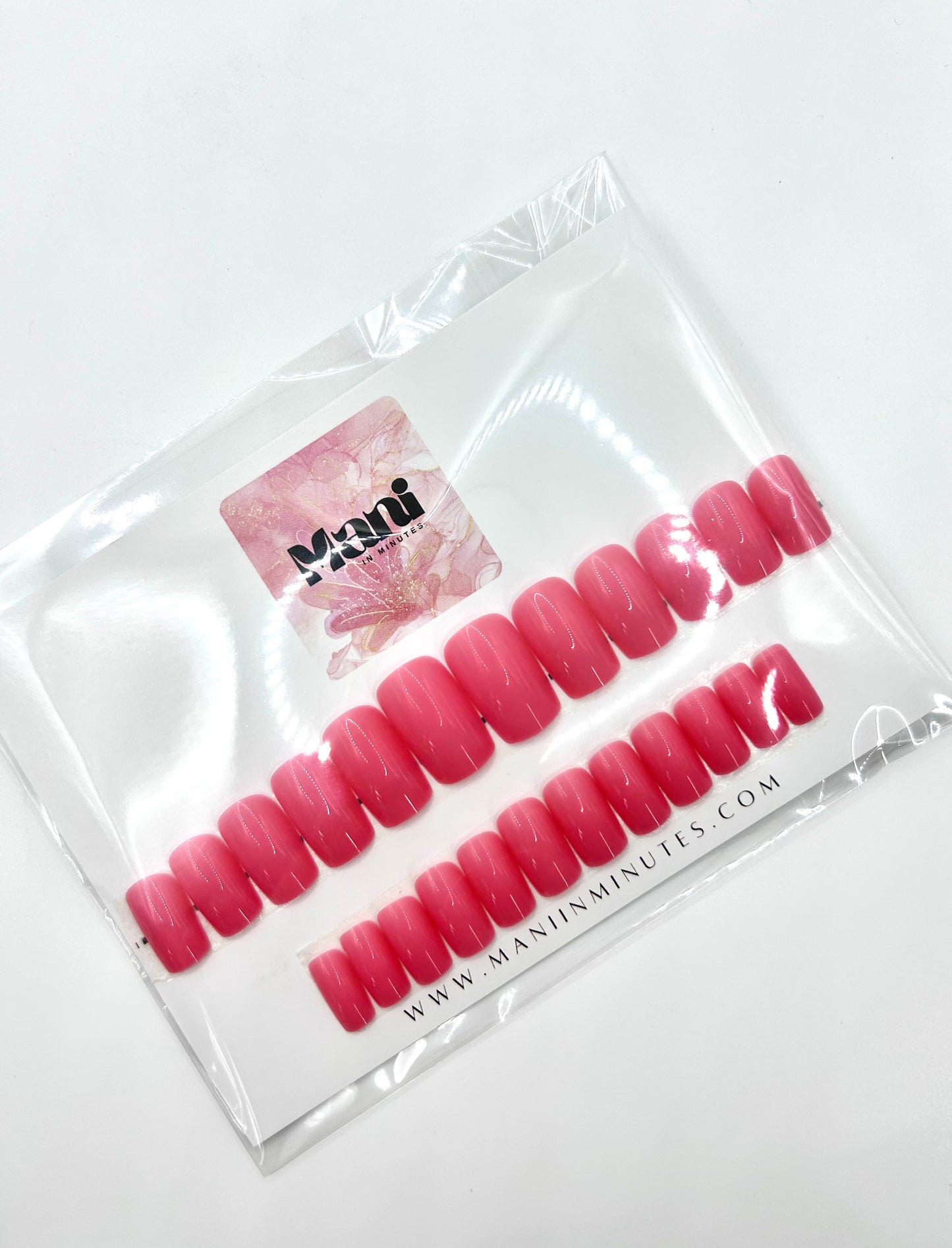 Strawberry Sorbet Mani in Minutes Press on Nails