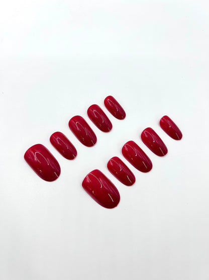 Passion Red Mani in Minutes Press on Nails
