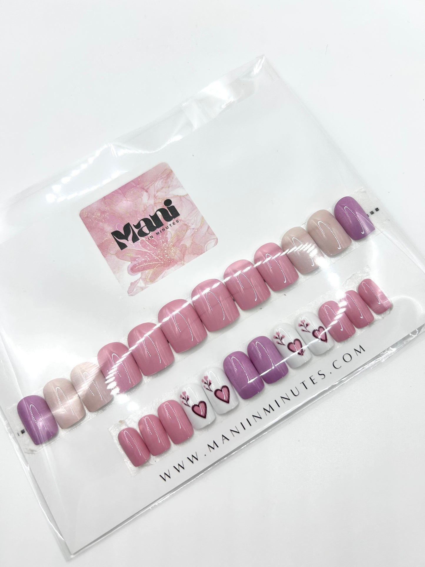 Sweetheart Shade Mani in Minute Press on Nails
