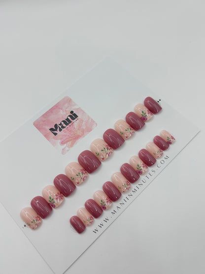 Earthy Blossoms Mani in Minutes Press on Nails