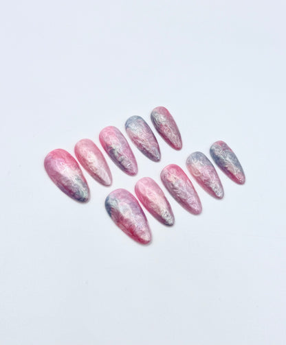 Blushed Mermaid Handcrafted Mani in Minutes Press on Nails