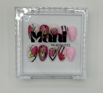 Rose About Town Handcrafted Mani in Minutes Press on Nails