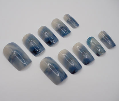 Blue Marble Magic Mani in Minutes Press on Nails