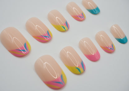 French Pastel Pop Mani in Minutes Press on Nails