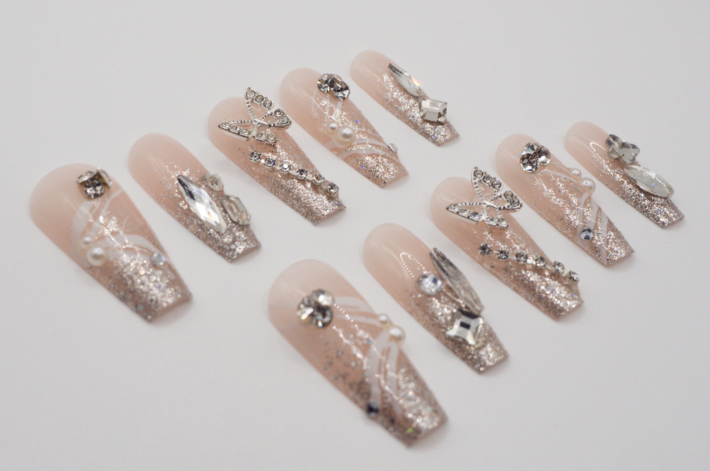 Crystal Flutter Fantasy Mani in Minutes Press on Nails