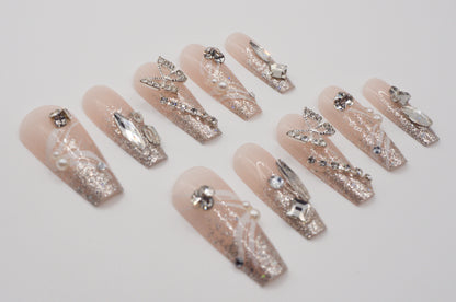 Crystal Flutter Fantasy Mani in Minutes Press on Nails
