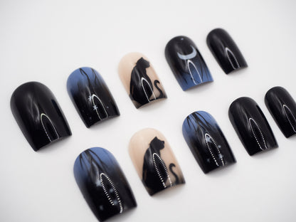 Midnight Whiskers Mani in Minutes Press on Nails