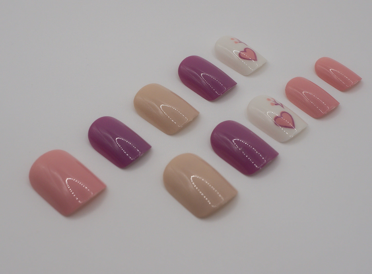 Sweetheart Shade Mani in Minute Press on Nails