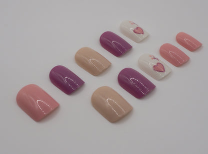 Sweetheart Shade Mani in Minute Press on Nails