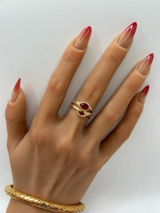 Crimson Fade Mani in Minutes Press on Nails