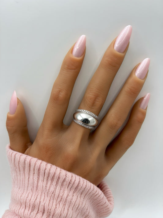 Shimmering Blush Mani in Minutes Press on Nails