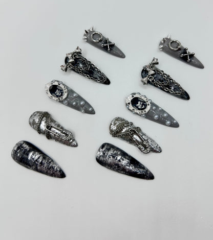 Sinister Grin Handcrafted Mani in Minutes Press on Nails