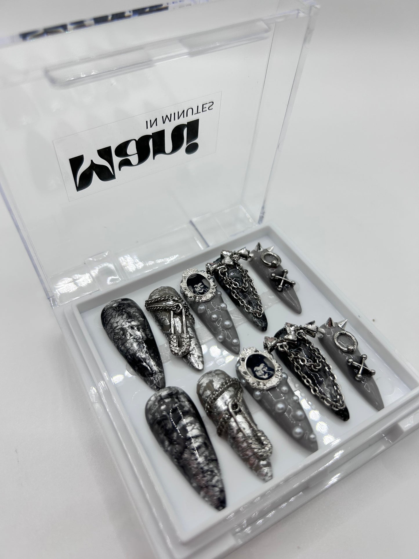 Sinister Grin Handcrafted Mani in Minutes Press on Nails